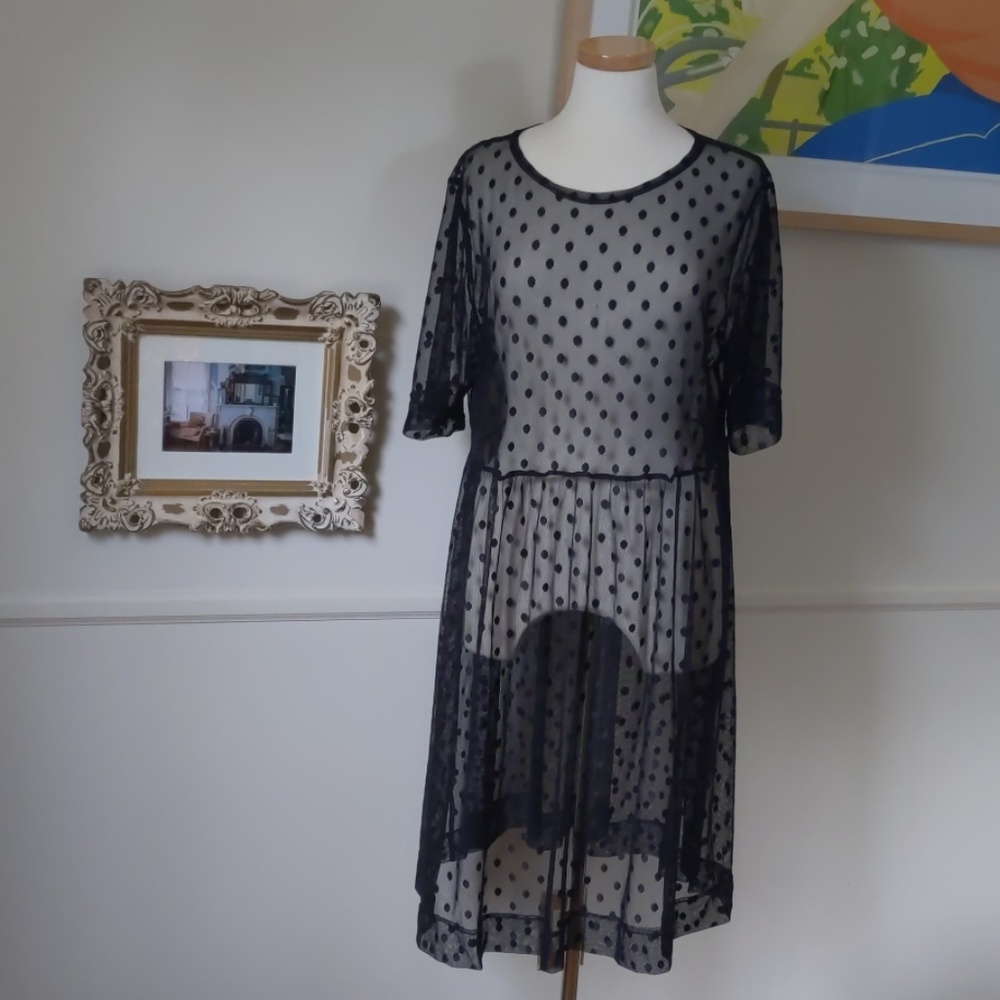 Agnes and Dora black mesh dress